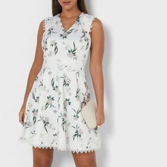 🍒NWT🍒 TED BAKER ELDERFLOWER DRESS - Picture 6 of 12